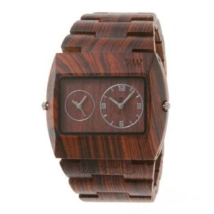 a conversation-piece time-piece.  jupiter brown wooden watch / wewood